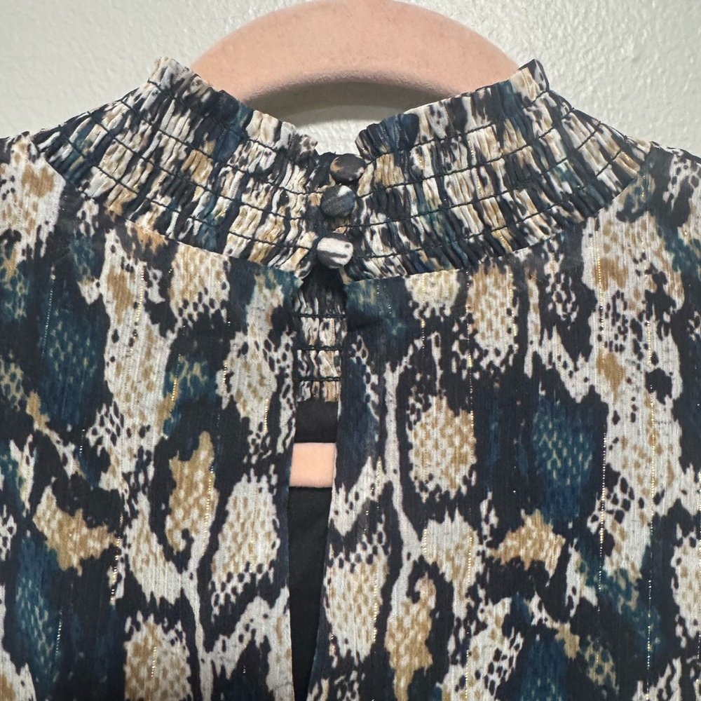 Sam Edelman Python Snake Print High Neck Dress Wi… - image 8